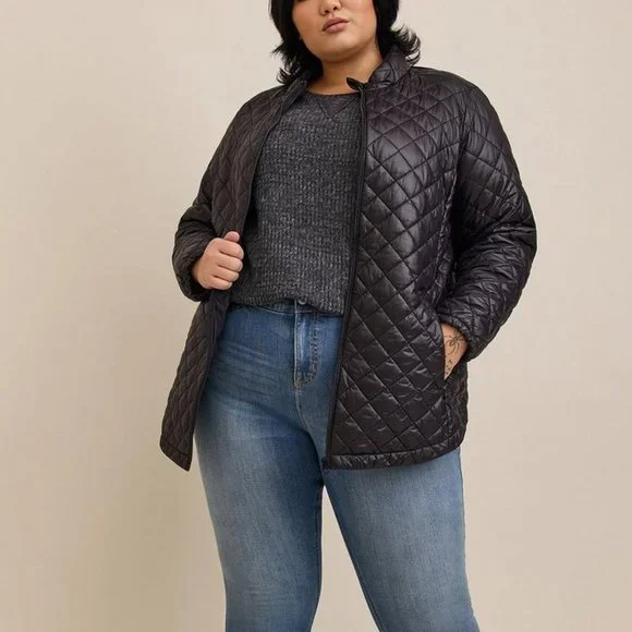 torrid Jackets Coats Torrid Jacket 4x Black Quilted Puffer